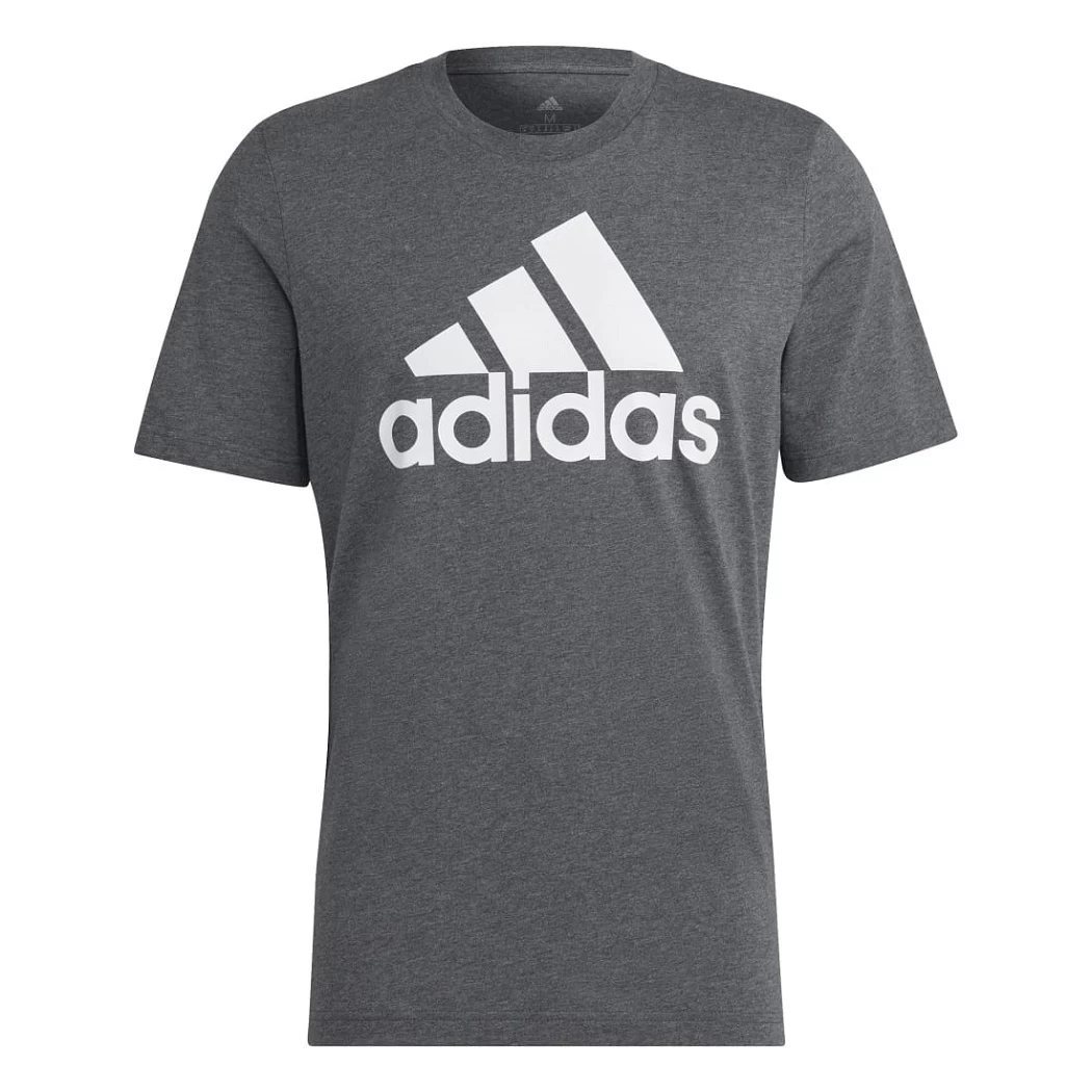 Adidas Essentials Big Logo T-Shirt Dunkelgrau / Weiß – Bild 4