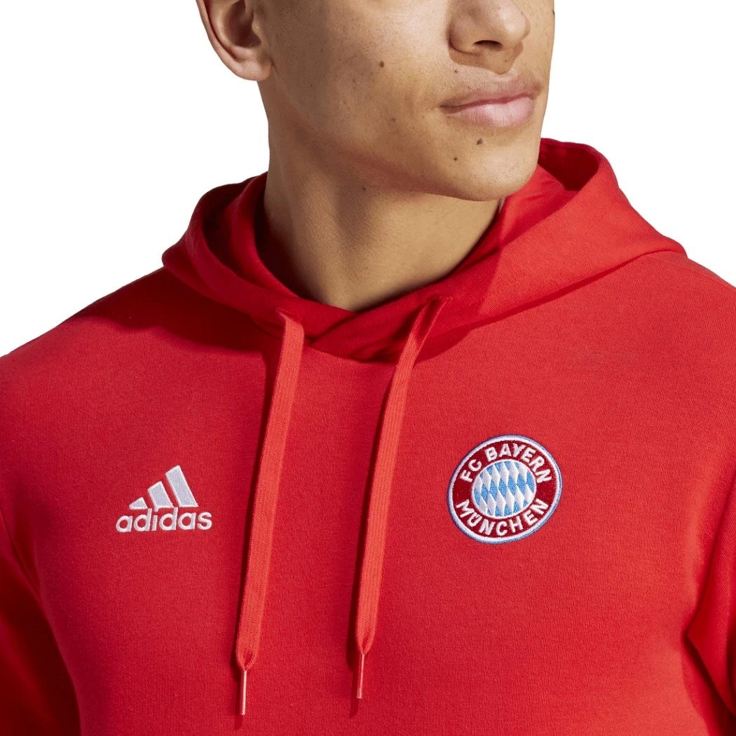 Adidas FC Bayern München Hoodie Herren 2023 / 2024 Rot – Bild 2