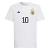 Adidas Messi Number 10 Graphic T-Shirt Kinder Weiß