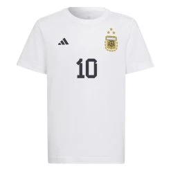 Adidas Messi Number 10 Graphic T-Shirt Kinder Weiß