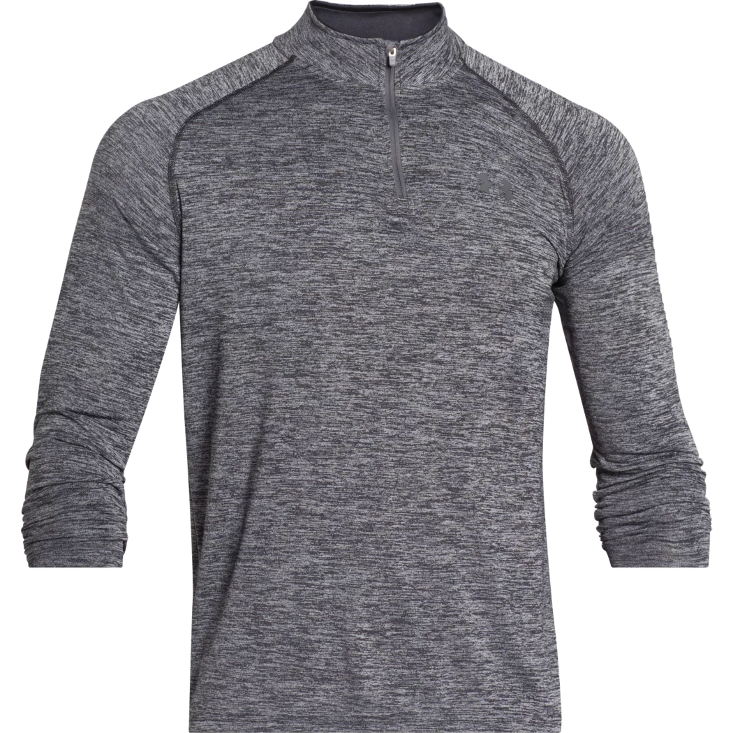 Under Armour Tech 1/4 Zip Trainingstop Schwarz Grau – Bild 8
