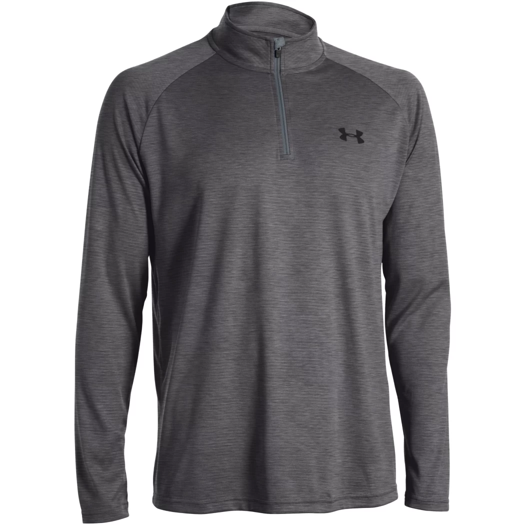 Under Armour Tech 1/4 Zip Trainingstop Schwarz Grau – Bild 14