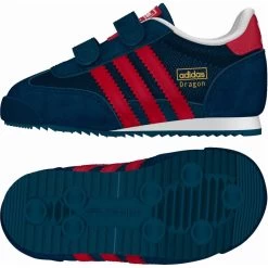 Adidas Originals Kinderschuhe Dragon CF I Klettverschluß Blau/rot