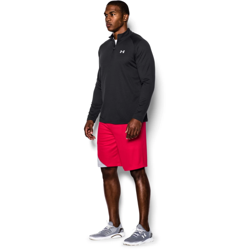 Under Armour Tech 1/4 Zip Trainingstop Schwarz Grau – Bild 6