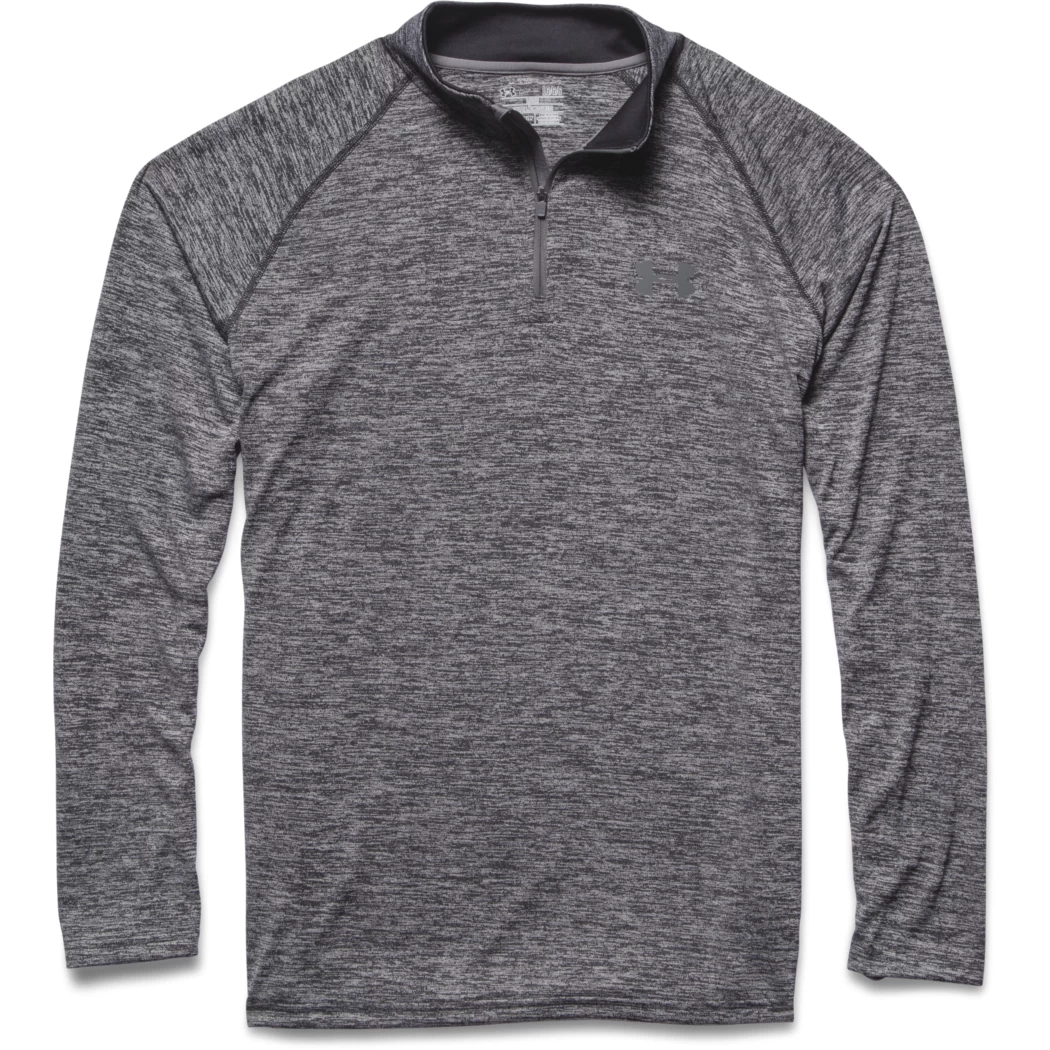 Under Armour Tech 1/4 Zip Trainingstop Schwarz Grau – Bild 9