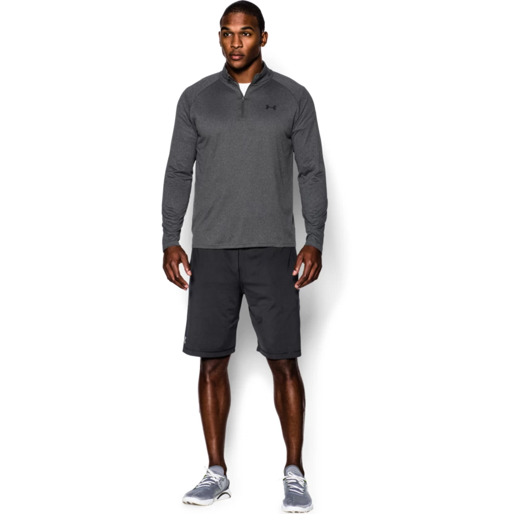 Under Armour Tech 1/4 Zip Trainingstop Schwarz Grau – Bild 17