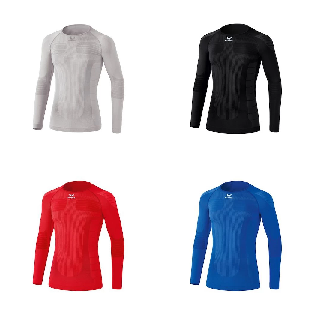 Erima Functional Longsleeve Funktionsshirt Langarm Weiß Schwarz Rot Blau