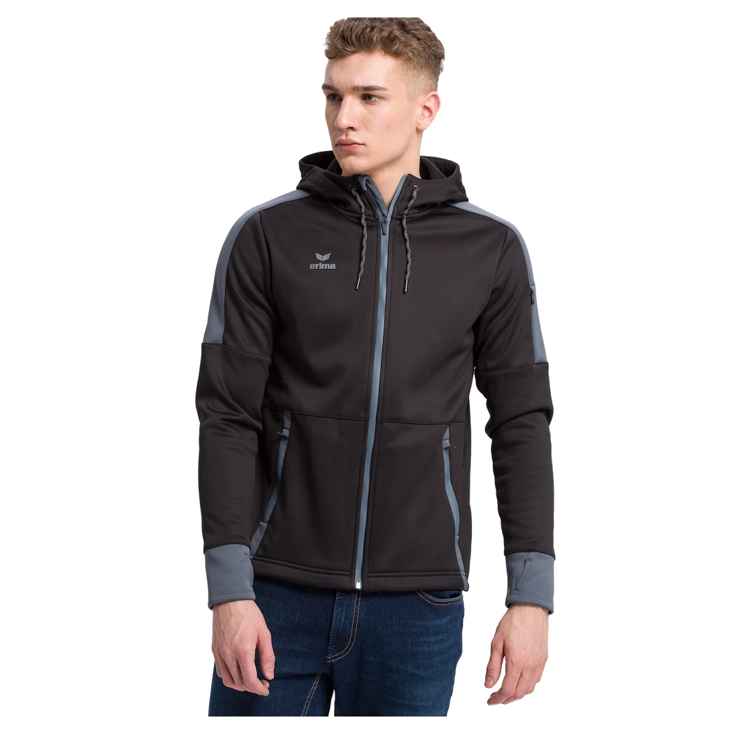 Erima Softshelljacke Outdoor Jacke Herren Schwarz Rot Grau – Bild 4